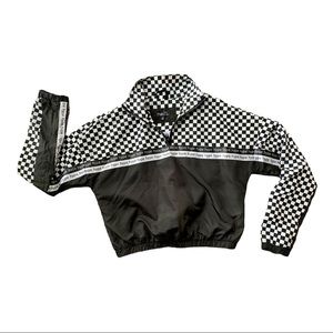 Checkered Black & white windbreaker
